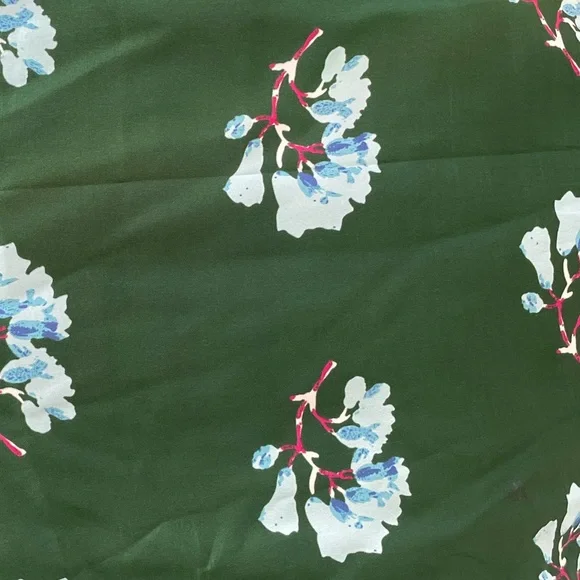 Maje | asymmetrical | black lace neckline | floral | silk |midi dress. - Picture 7 of 9